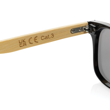 Logotrade business gift image of: Prism RCS recycled plastic sunglasses with bamboo frame